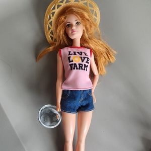 Farmer Barbie with Chicken coop